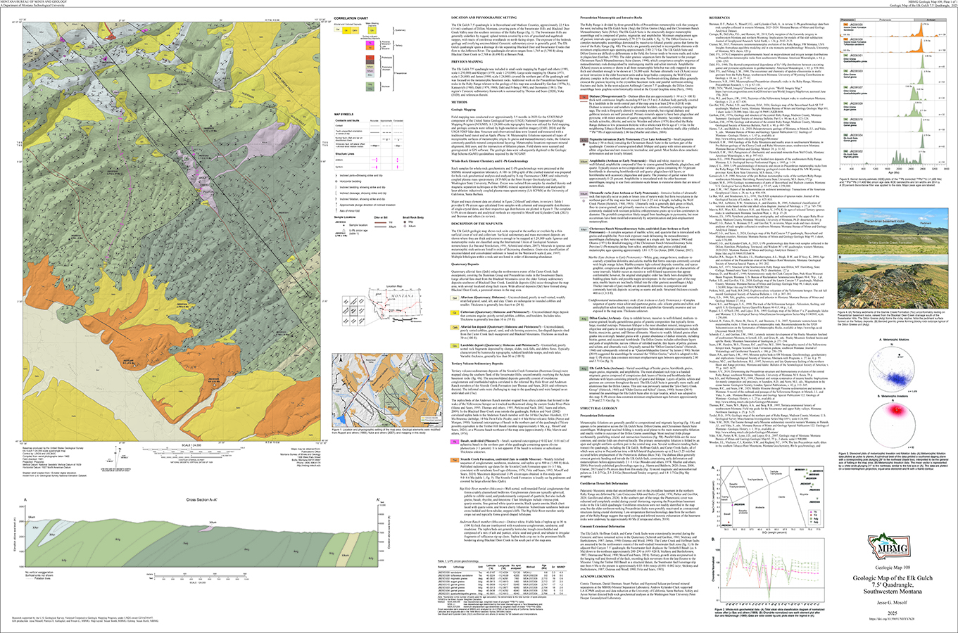 Geologic map of  ElkGulch